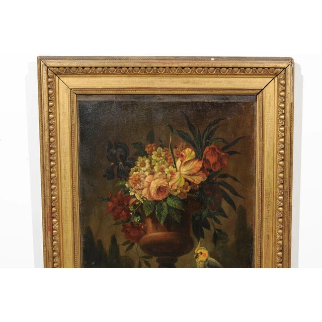 18th Century French Floral Still Life Oil Painting, Framed For Sale In Atlanta - Image 6 of 12