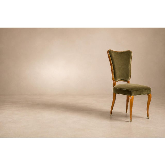 Brazilian Modern Set of Eight Dining Chairs in Pau Marfim and Olive Green Mohair by Giuseppe Scapinelli, 1950s, Brazil For Sale - Image 13 of 18