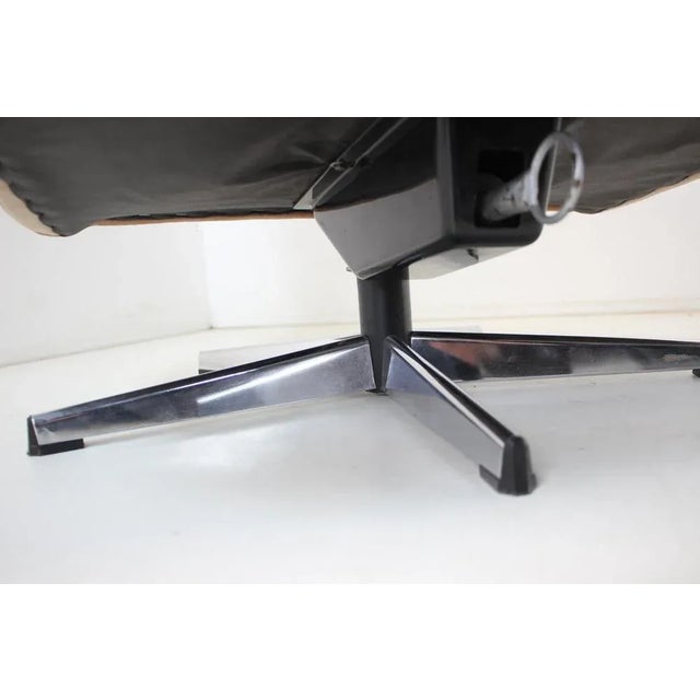 Mid-Century Swivel Leather Armchair, Finland, 1970s For Sale - Image 9 of 13