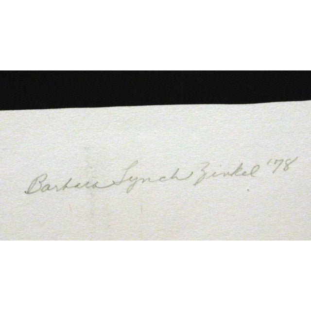 1970s Barbara Zinkel "21st Century Reflection" Hand Signed Abstract Art Serigraph For Sale - Image 4 of 6