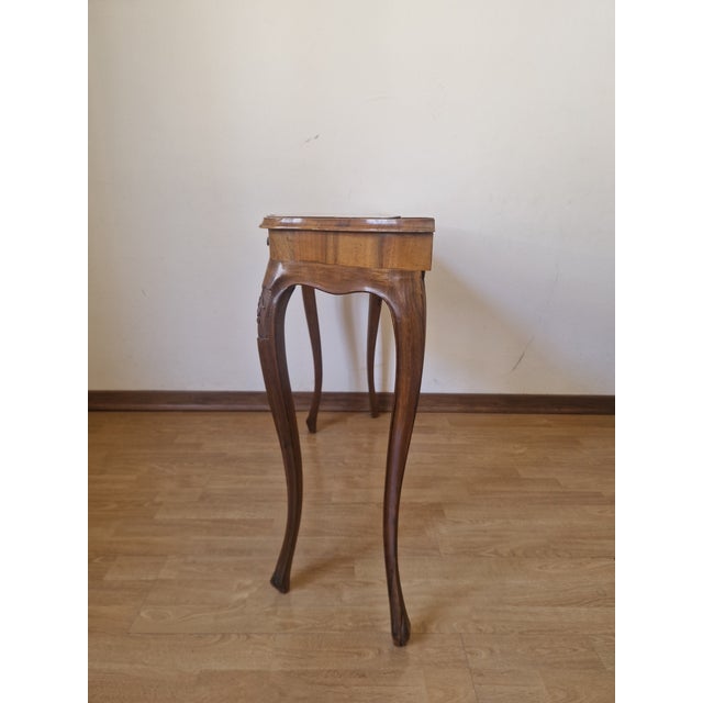 Louis XV Walnut Console Table, 1940s For Sale - Image 6 of 18