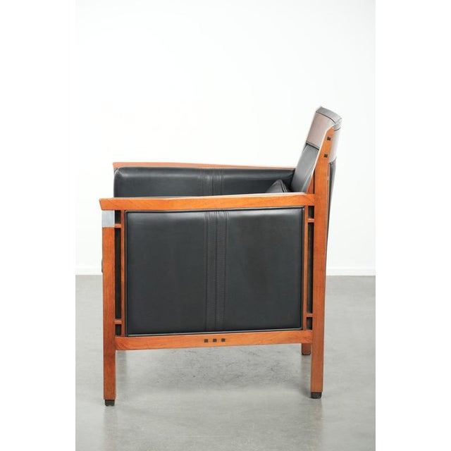 2000 - 2009 Art Deco Decoforma Series Armchair in Black Leather from Schuitema For Sale - Image 5 of 13