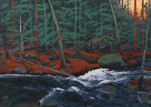 Michael Scott Serigraph - Fork at Black Creek