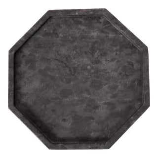 Artifacts Trading Company Octagonal Marble Tray in Black For Sale