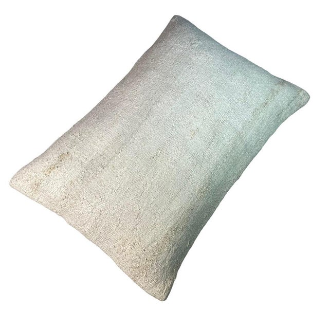 White Vintage Turkish Handmade Cushion Cover, 1970s For Sale - Image 8 of 11