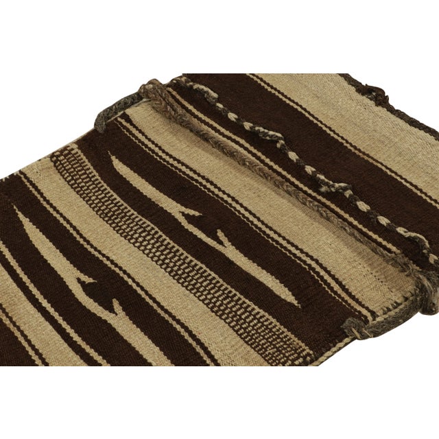 Rug & Kilim 1960s Vintage Kilim Rug in Beige, Brown Tribal Bag Design For Sale - Image 4 of 7