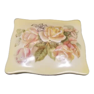 Vintage Limoges-Esque Handpainted Porcelain Trinket Box