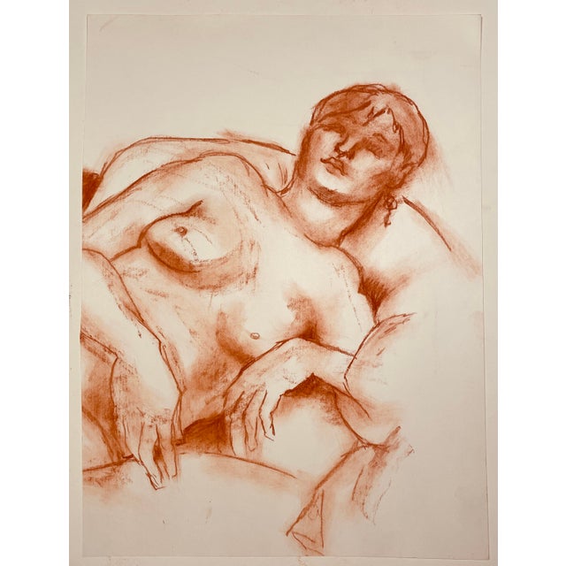 Female nude on heavy paper from the estate of Northwest School artist Neil Meitzler (1930 - 2009). Unsigned, estate stamp...