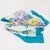Contemporary Christian Dior Floral Silk Scarf Print in Blue and Lavender For Sale - Image 3 of 7