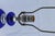 1990s Mid-Century Modern Cobalt Blue Glass Lamps Pair For Sale - Image 9 of 18