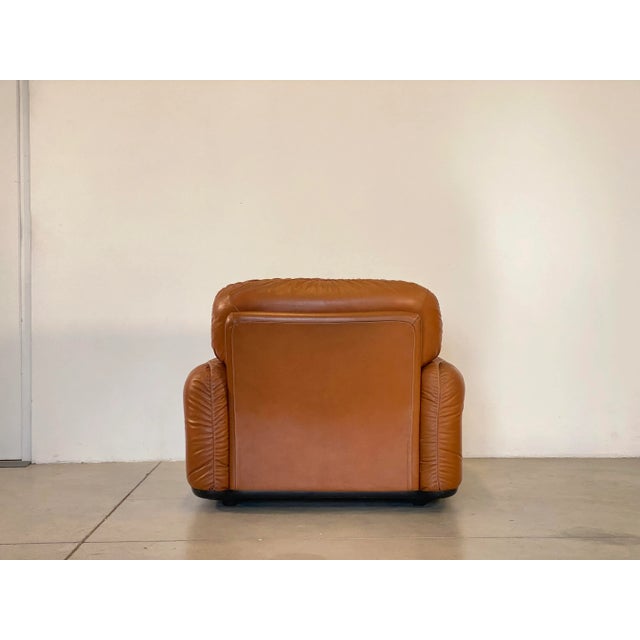 Set of Piumotto Model Leather Armchairs by Arrigo Arrigoni for Busnelli, 1970s For Sale - Image 11 of 18