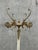 Vintage Italian Onyx Marble and Brass Hall Coat Rack with Rotating Crown and Sculptural Base, 1960s, in Good conditions....