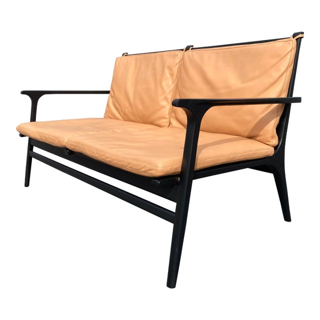 Rén Lounge Chair Two Seater Sofa Stellar Works Space Copenhagen, Oak, Leather For Sale