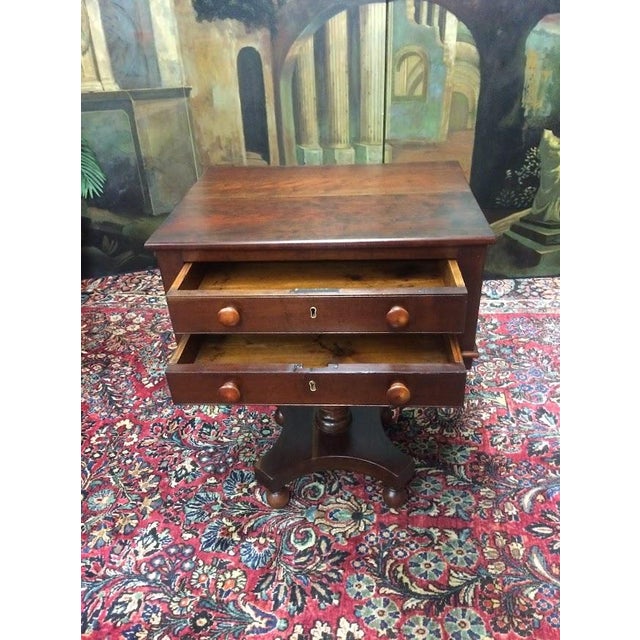 Antique Cherry Empire Table, Accent Table For Sale - Image 9 of 11