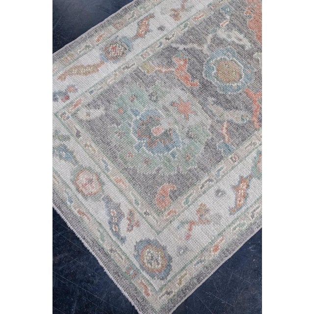Textile Turkish Oushak Rug 2'10" x 6'4" For Sale - Image 7 of 8