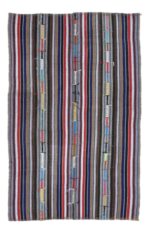 Vintage Turkish Oushak Handmade Wool Cotton Red Kilim Area Rug