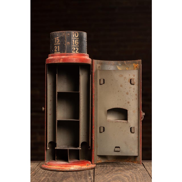 c. 1920s; A. Schrader's Son, Inc. - Brooklyn, NY Painted tin countertop store display advertising Schrader balloon tire...