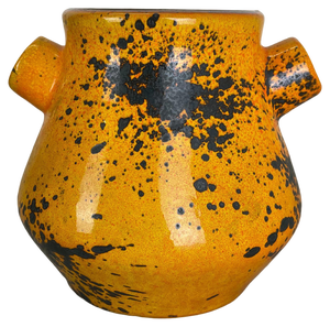 Vintage German Orange Ceramic Studio Pottery Vase by Marei Ceramics, 1970s