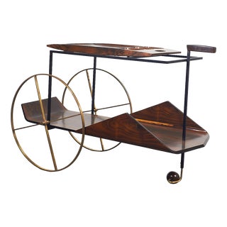 Vintage Brazilian Trolley by Jorge Zalszupin, 1960s For Sale