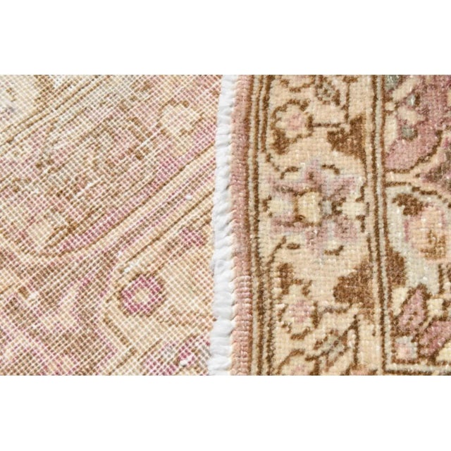 1960s Rose Pink 10x16 Wool Unique Designer Turkey Vintage Rug For Sale - Image 10 of 11