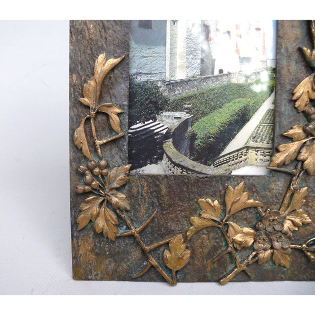 Art Nouveau Bronze Picture Frame by M. Paris, 1890s For Sale - Image 11 of 18