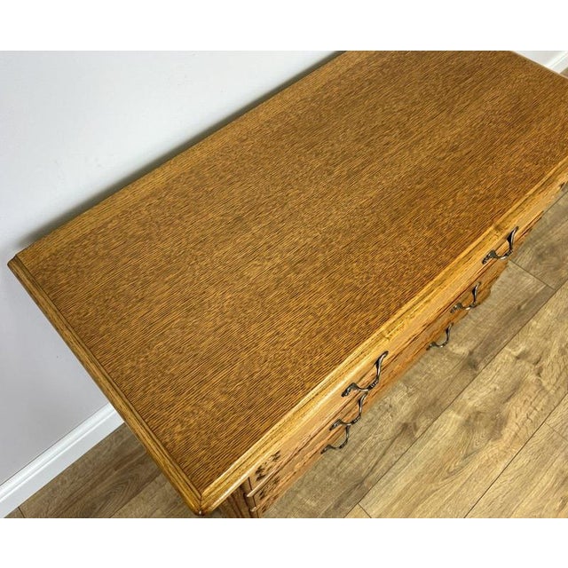 Vintage French Louis Oak Chest of 3 Drawers For Sale - Image 10 of 13
