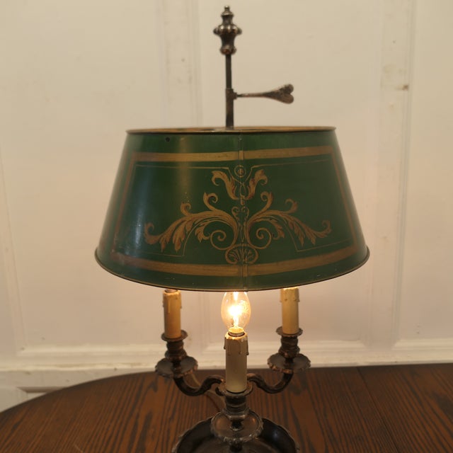 Antique French Silver Plated Triple Bouillotte Desk Lamp, 1890s For Sale - Image 5 of 8