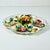 1960s Vintage Majolica Italian Nove Rose Boho Chic Oval Divided Serving Platter With Trompe L’Oeil Peaches Handle For Sale - Image 12 of 14
