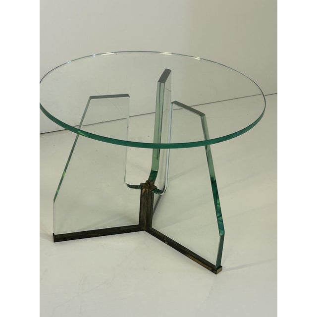 Vintage Glass Coffee Table in the style of Gio Ponti, 1930s For Sale - Image 9 of 10