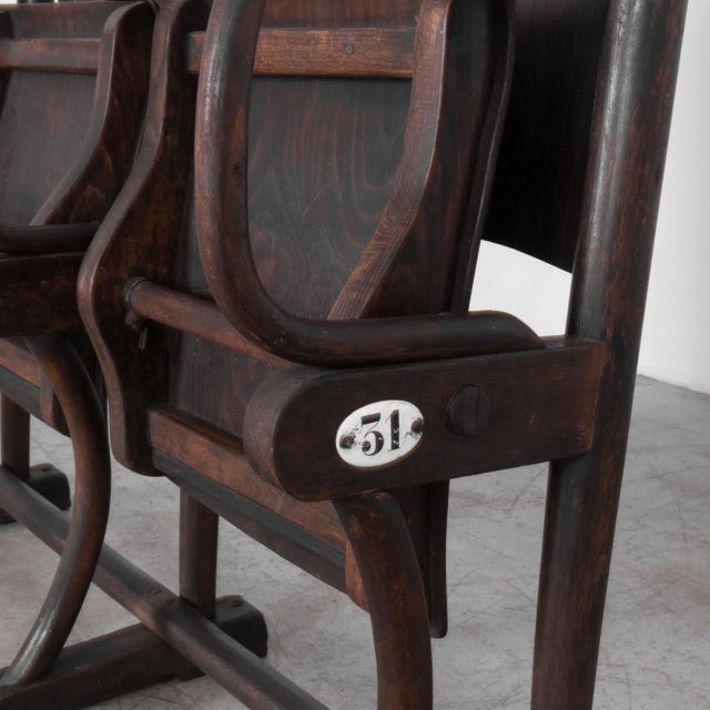 1900s Austrian Wooden Rare Cinema Seats For Sale In Greensboro - Image 6 of 7