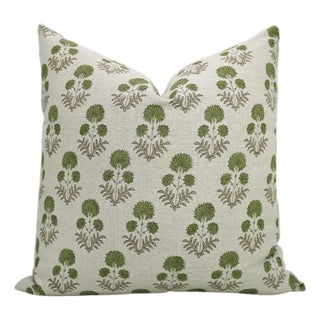 Fabdivine Floral Home Decor Cushion Cover 16x16 Inch Pure Linen- Rishi For Sale