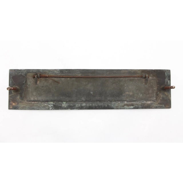 Mid 20th Century Vintage European Hammered Bronze Mail Slot For Sale - Image 5 of 5