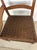 Wood Antique Ladder Back Writing Chair With Rush Seat For Sale - Image 7 of 12