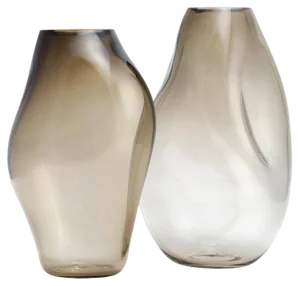 Supernova Iv Silver Smoke M/L Vases by Eloa, Set of 2
