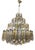 Crystal Chandelier with Gold Accents by Paolo Venini, 1960s For Sale
