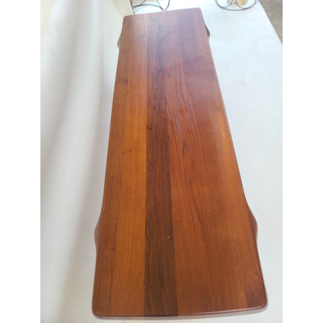 Danish Teak Live Edge Solid Teak Coffee Table For Sale - Image 10 of 14