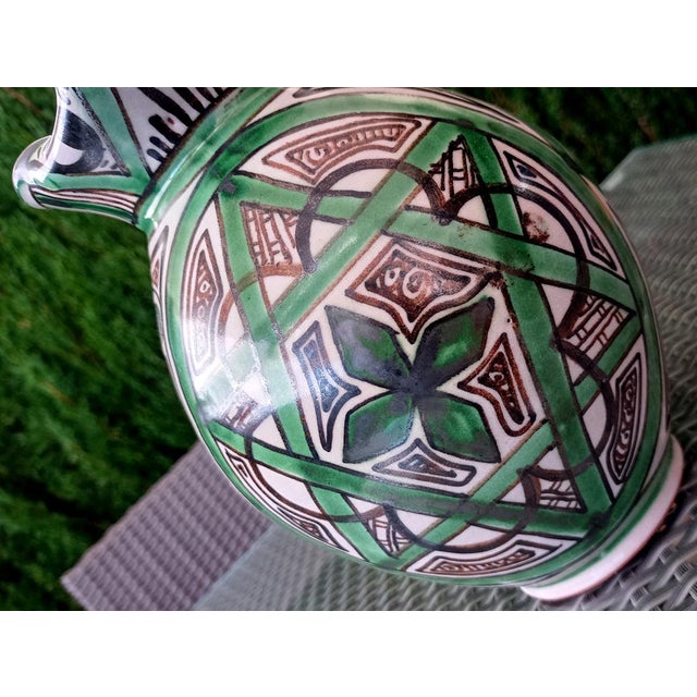 Green Spanish Domingo Punter Vase, 1950 For Sale - Image 8 of 15