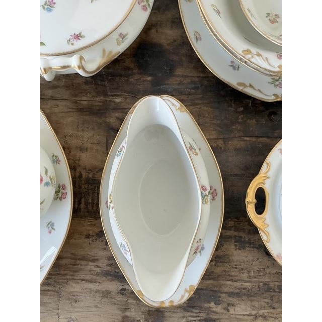 Vintage Regency Limoges China Floral Serving Pieces - Set of 12 For Sale In West Palm - Image 6 of 13