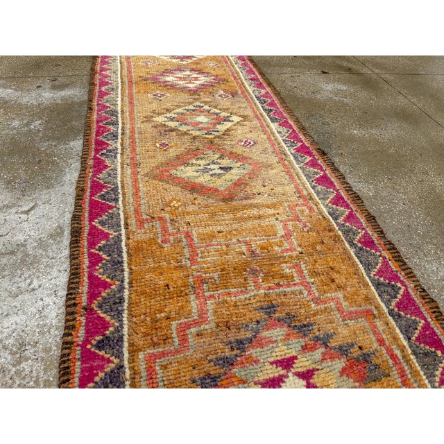 Mid 20th Century Galerie Shabab Collection Mid-20th Century Turkish Anatolian Runner For Sale - Image 5 of 10