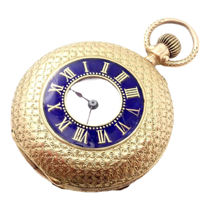 Vintage Swiss 14k Yellow Gold Ladies Pocket Watch 33mm High Grade Movement