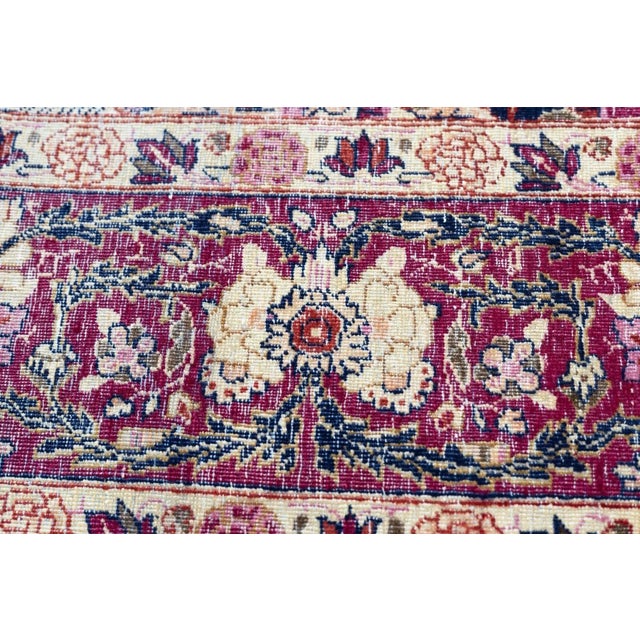 Red Antique Lavar Kerman Rug 4'6'' X 6'7'' For Sale - Image 8 of 12