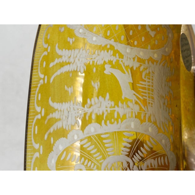 Circa 1900 Bohemian Amber-Flashed Glass Flared Form Bowl For Sale - Image 10 of 12