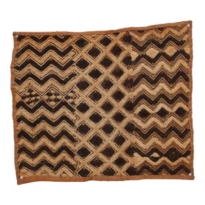 Zaire Zigzag African Kuba Cloth Panel