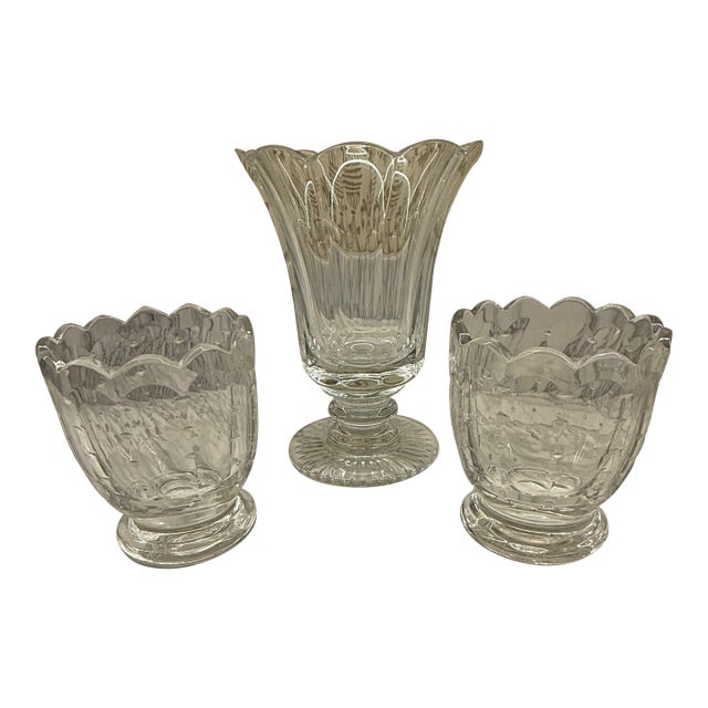 William Yeoward Crystal Flower Vases- Set of 3 For Sale
