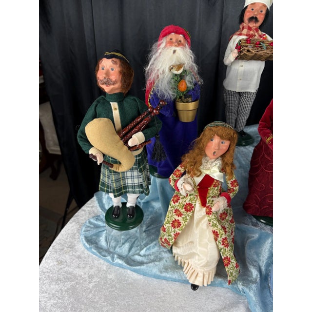 Vintage Byers' Choice Twelve Days of Christmas Collection | Complete Holiday Series Vignette With Rare Piping Piper & Swan Lady Heritage Set For Sale In Phoenix - Image 6 of 13