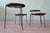 A Set of 4 1940's Swift and Monell Woven Leather and Iron Stools Mid Century Modern For Sale - Image 4 of 17