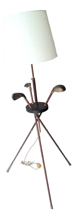 Golf Floor Lamp attributed Jacques Adnet, 1940s