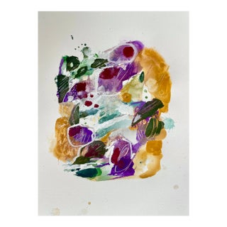 Original Abstract Botanical Watercolor ‘’Pinot and Chards’’ by Michele Zuzalek For Sale