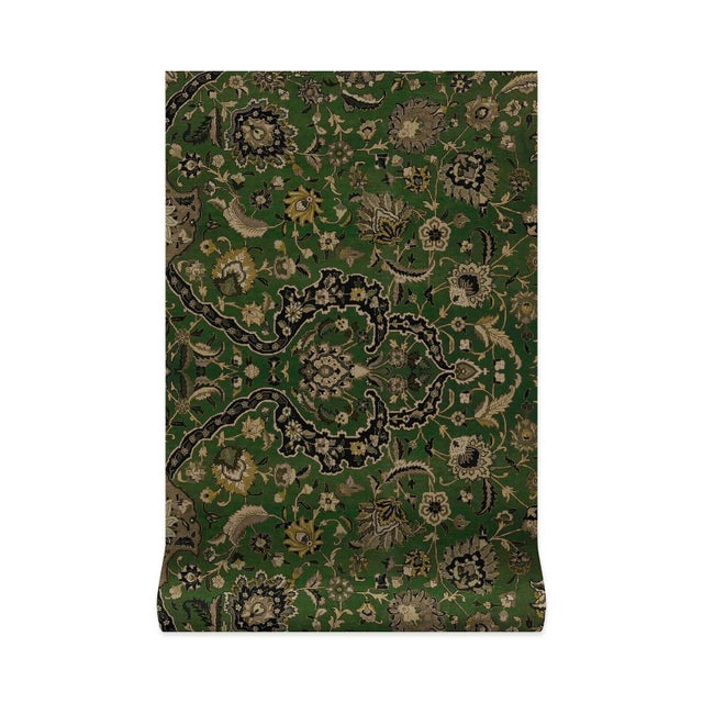 English House of Hackney Zanjan Wallpaper - Juniper Green For Sale - Image 3 of 3