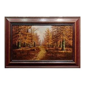 William McKendree Snyder-Autumn Path Through a Southern Indiana Beech Trees-Oil Painting